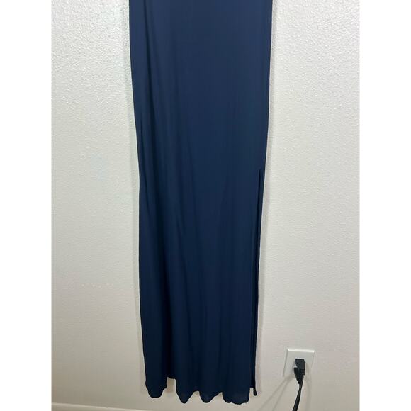 Reformation Ingrid Maxi Dress Navy Blue Sz 2 Formal Holiday New Years Wedding - Picture 5 of 10